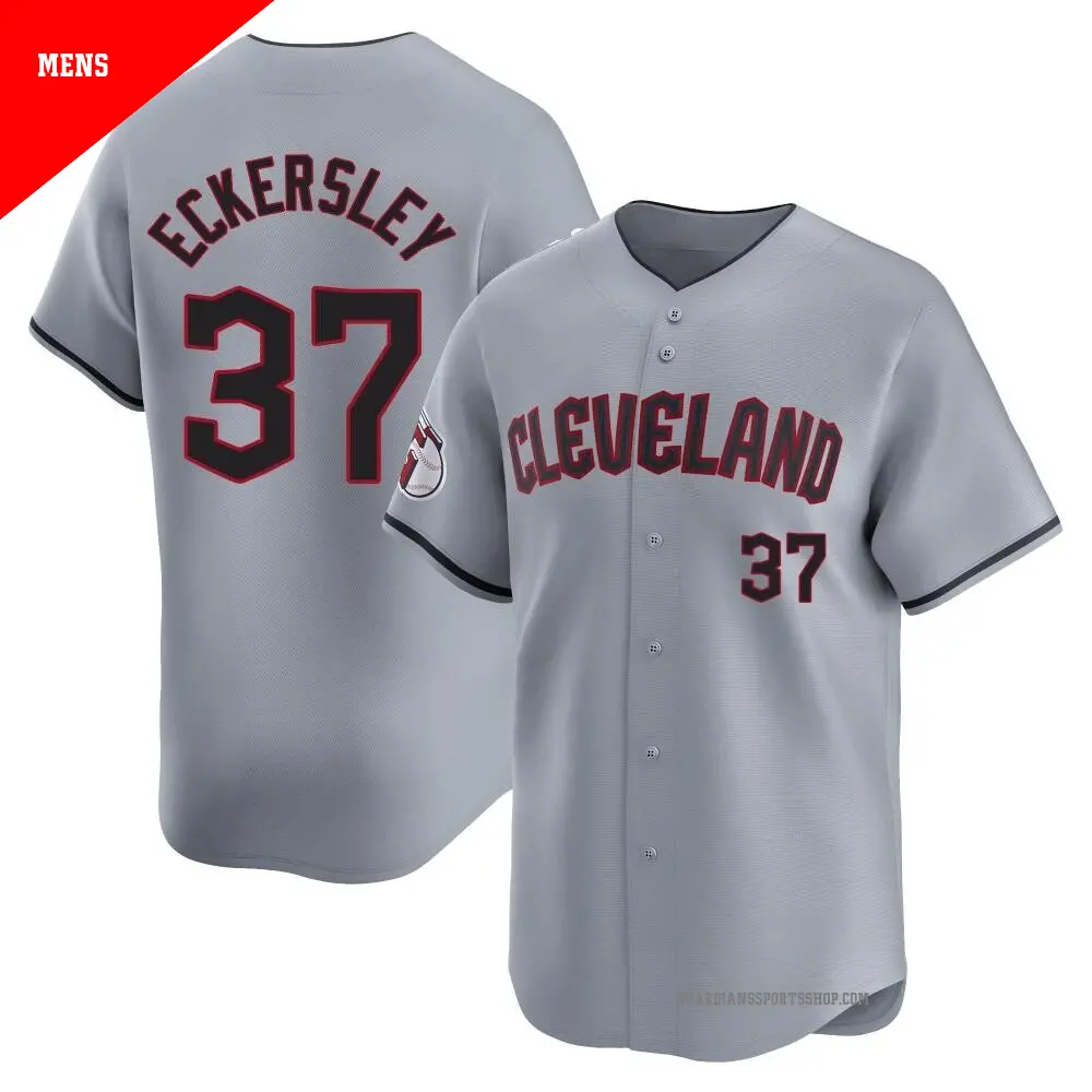 Men s 37 Dennis Eckersley Cleveland Guardians Red Replica Road Cooperstown Collection Jersey